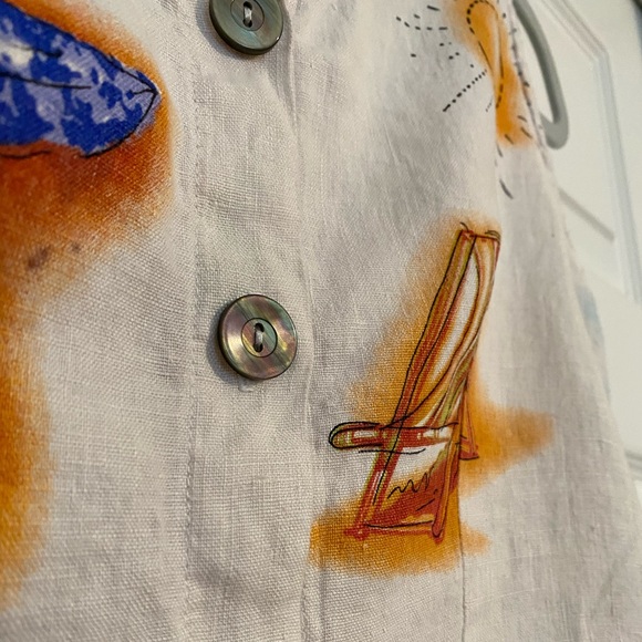 Beach Design Peplum Vest in Size Small - Picture 6 of 6